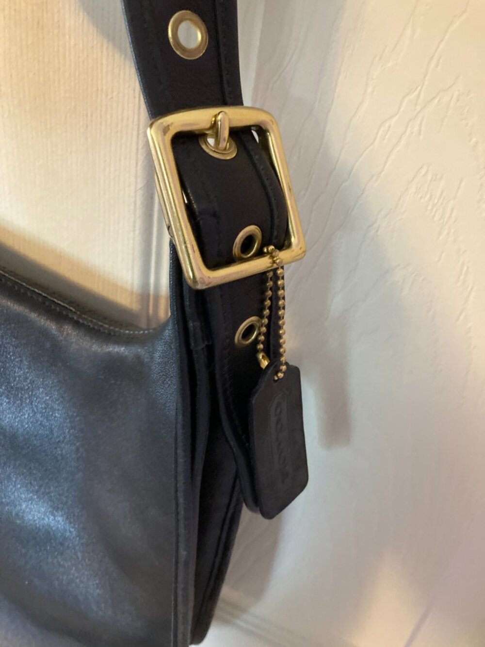 Vintage Coach 9718 Legacy Crescent Flap Hobo/Shoulder Bag Black - Picture 4 of 12